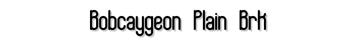 Bobcaygeon Plain BRK font